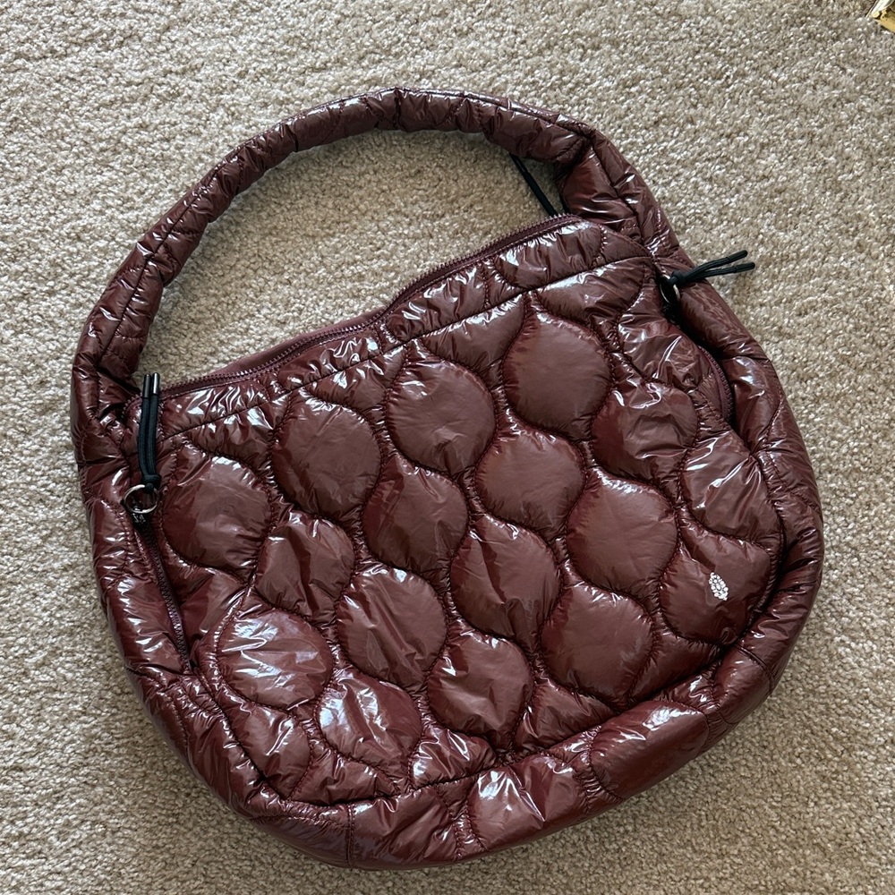 FP Movement by Free People Shiny Burgundy Crossbody Bag